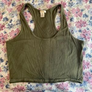 Green crop top